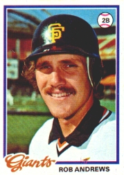 1978 Topps Baseball Cards      461     Rob Andrews DP